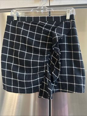 NWOT Madewell plaid ruffle mini skirt size 2